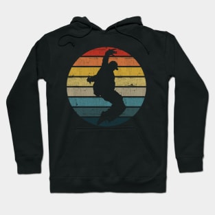 Break dance Silhouette On A Distressed Retro Sunset design Hoodie